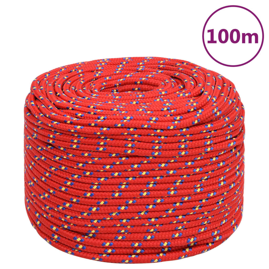 Boat Rope Red 10 mm 100 m Polypropylene - Decor Base
