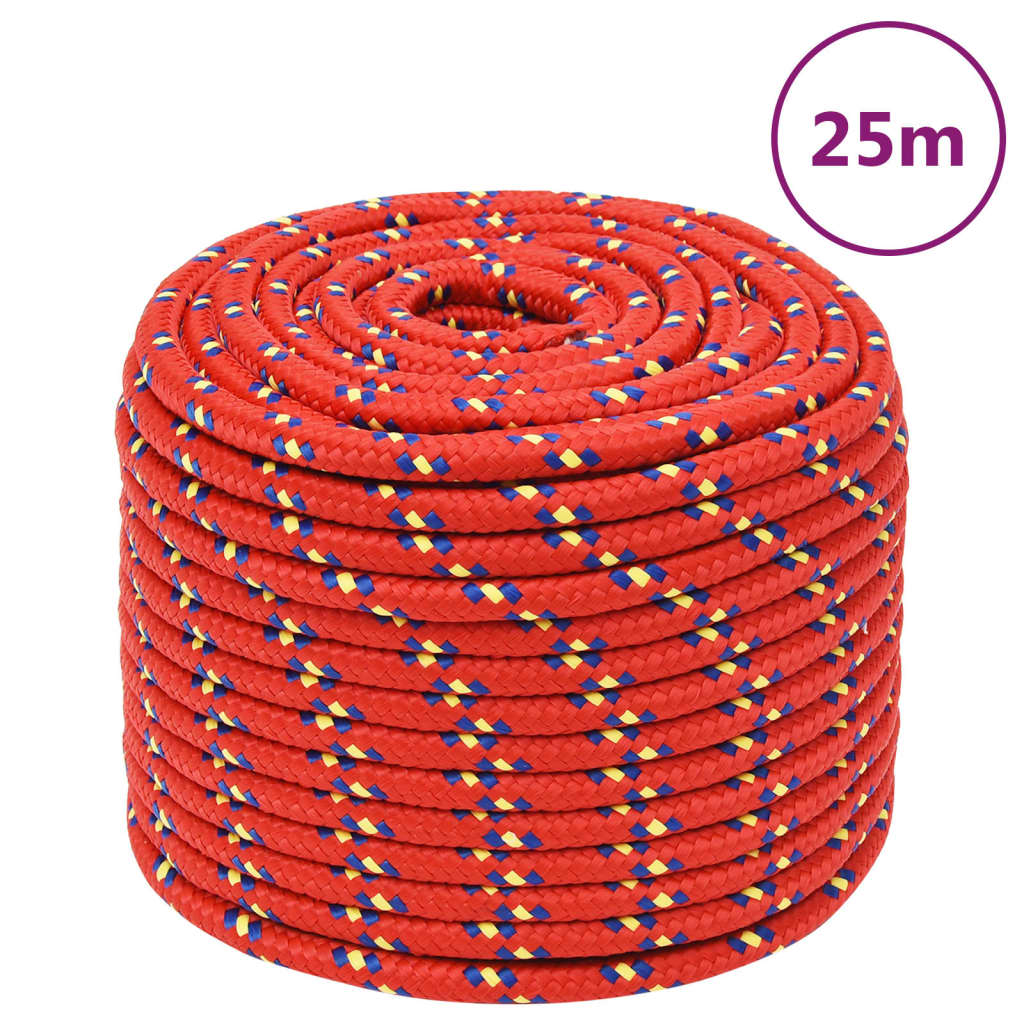 Boat Rope Red 12 mm 25 m Polypropylene - Sid & Sam