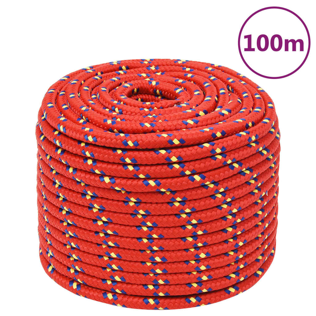 Boat Rope Red 14 mm 100 m Polypropylene - Style and Chic
