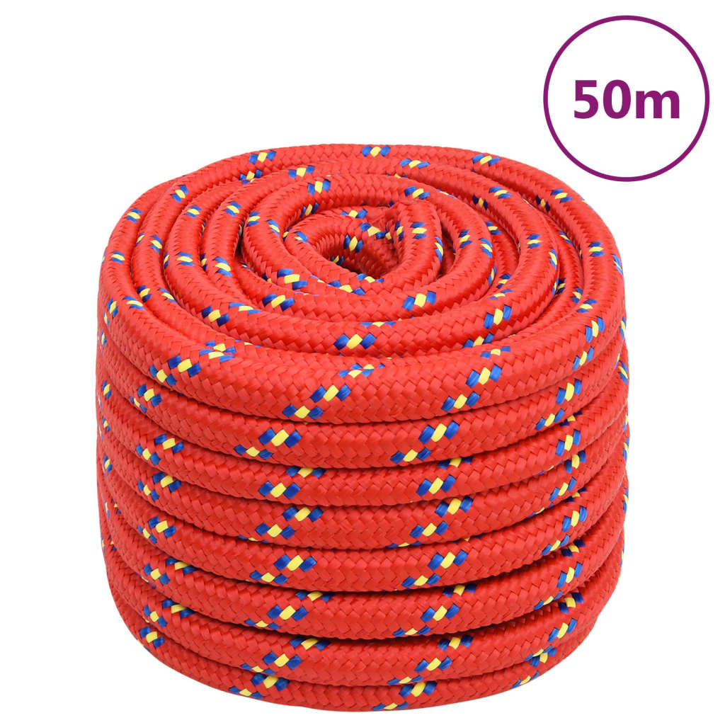 Boat Rope Red 20mm 50 m Polypropylene - Brittle & Co