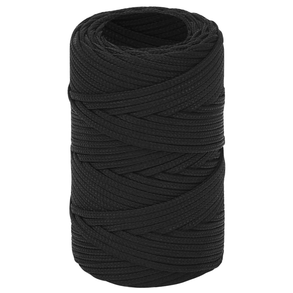 Boat Rope Full Black 2 mm 100 m Polypropylene - All Things Good
