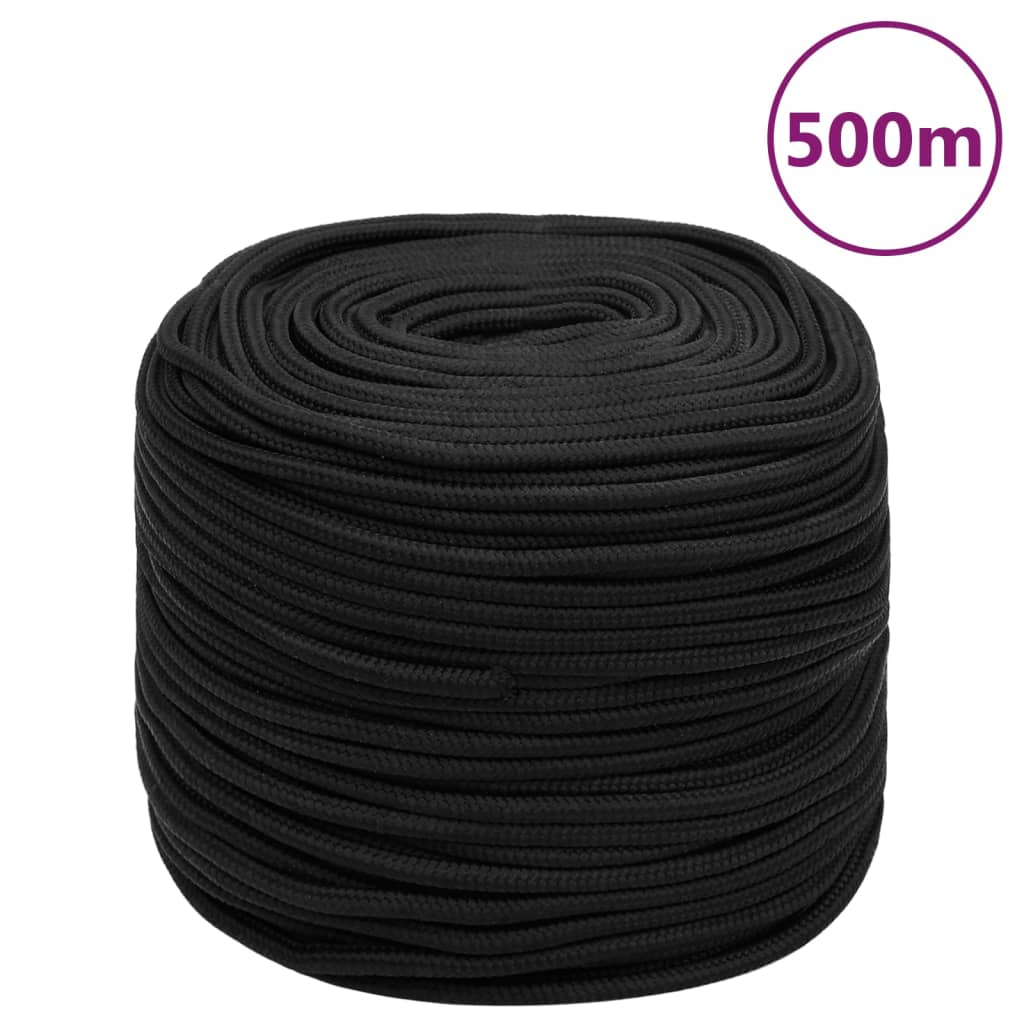 Boat Rope Full Black 10 mm 500 m Polypropylene - Merlin Deals