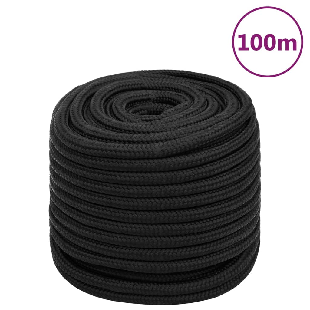 Boat Rope Full Black 16 mm 100 m Polypropylene - Casper Homes