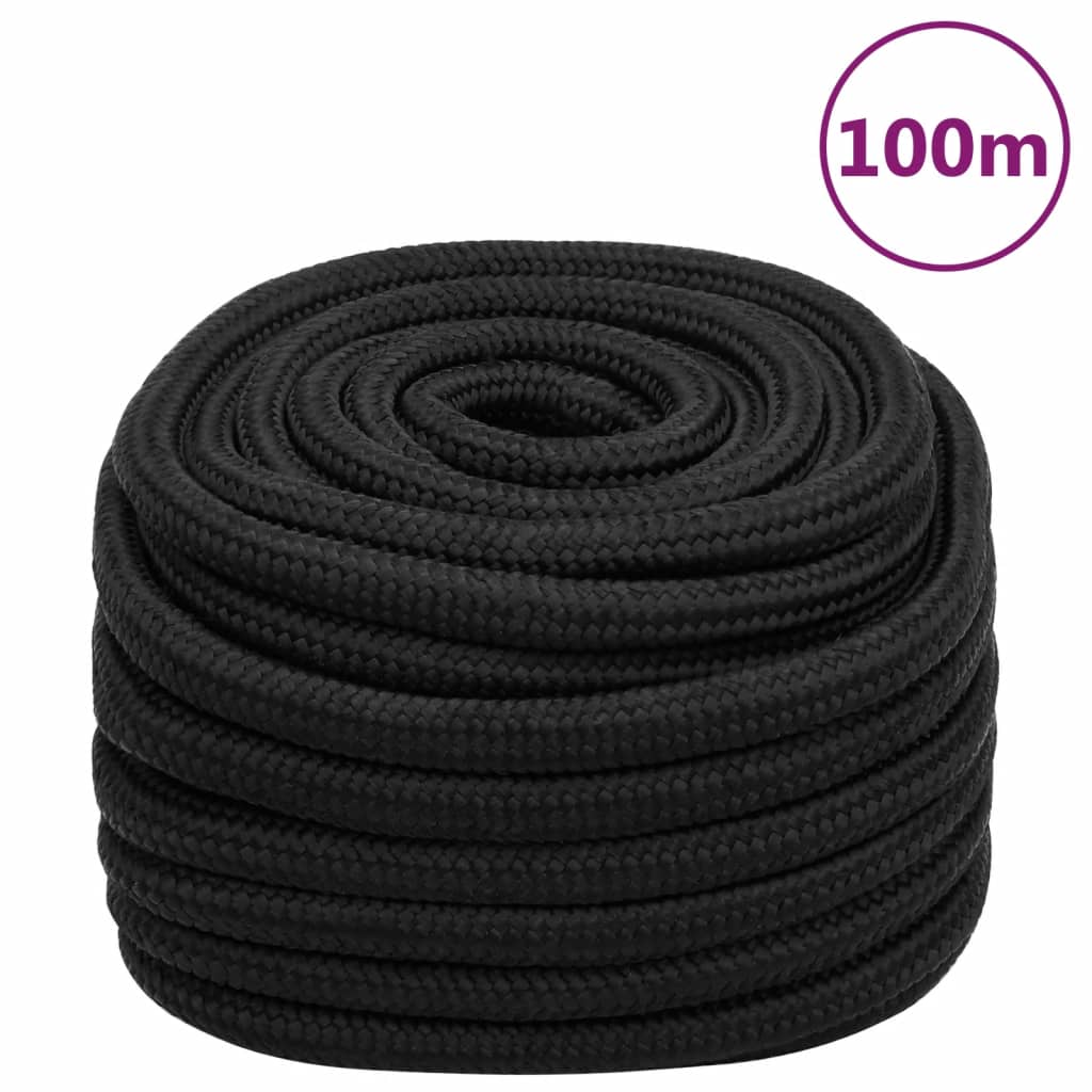 Boat Rope Full Black 20 mm 100 m Polypropylene - Style and Chic