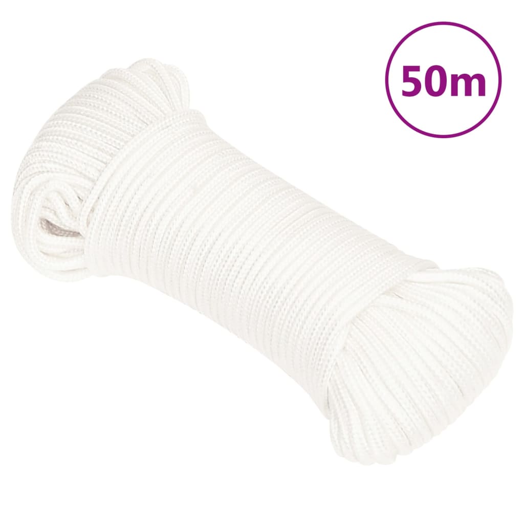 Boat Rope Full White 3 mm 50 m Polypropylene - Casper Homes