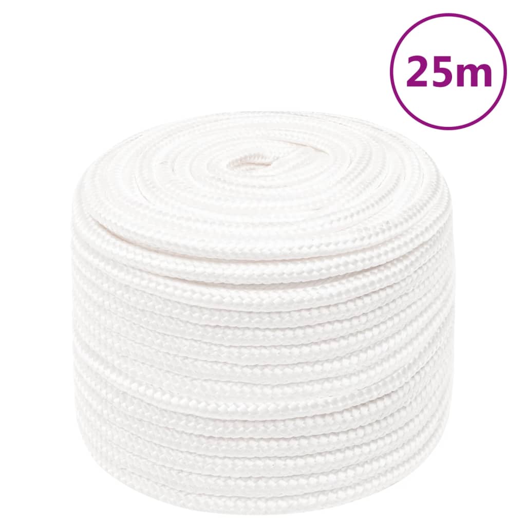 Boat Rope Full White 12 mm 25 m Polypropylene - The Home Maker