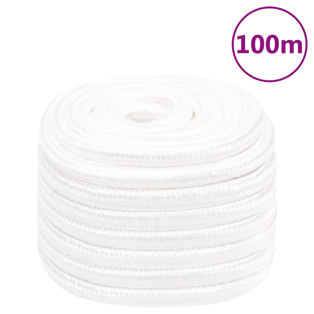 Boat Rope Full White 20 mm 100 m Polypropylene - Direct Imports