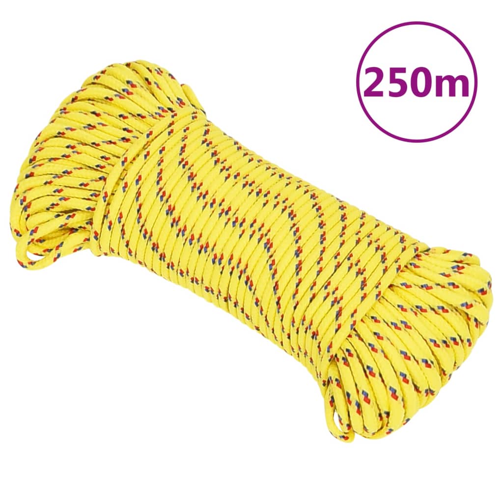 Boat Rope Yellow 3 mm 250 m Polypropylene - Unbeatable Bargains