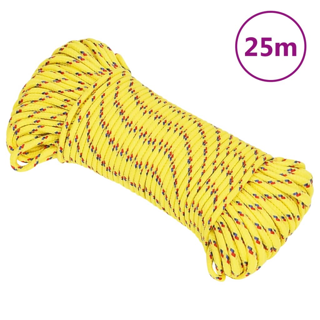 Boat Rope Yellow 4 mm 25 m Polypropylene - Unbeatable Bargains