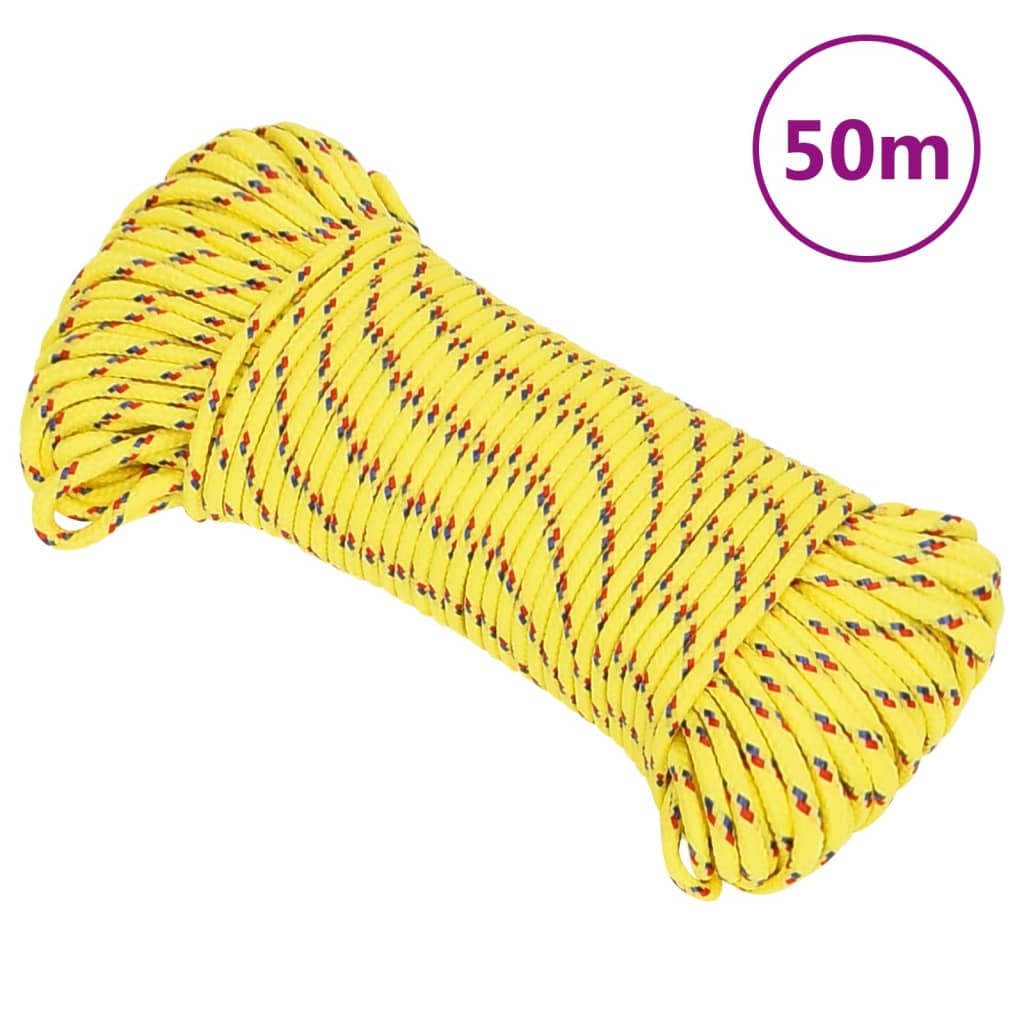 Boat Rope Yellow 5 mm 50 m Polypropylene - Tyrell & Tyrell