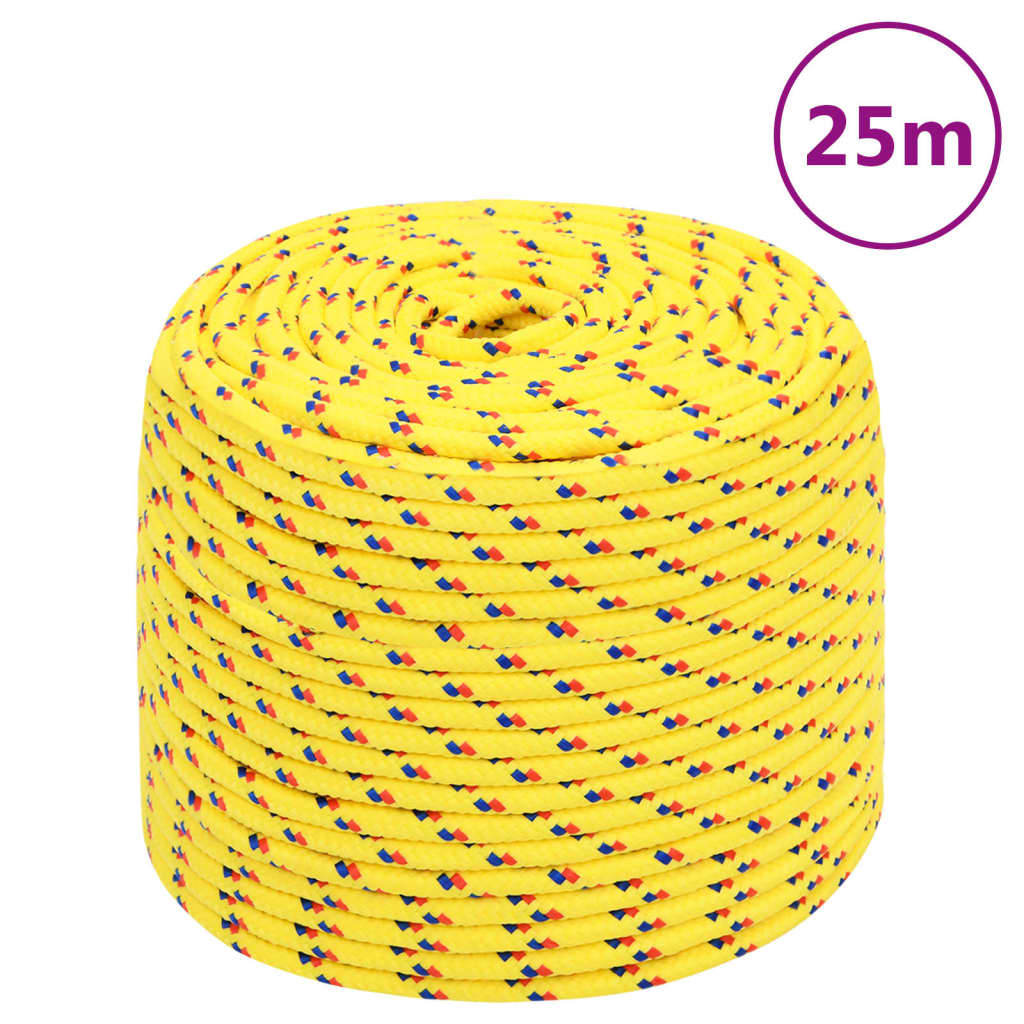 Boat Rope Yellow 10 mm 25 m Polypropylene - Sid & Sam