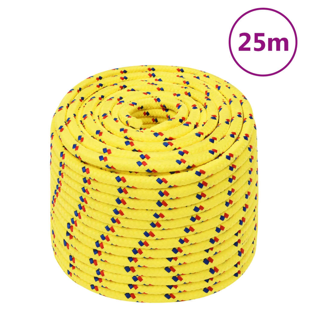 Boat Rope Yellow 12 mm 25 m Polypropylene - The Home Maker