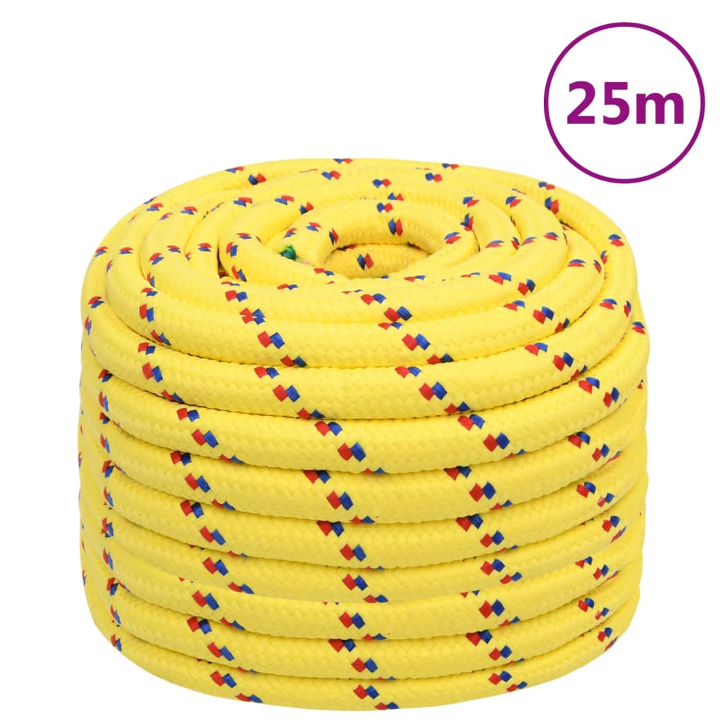 Boat Rope Yellow 20 mm 25 m Polypropylene - R and M Furniture