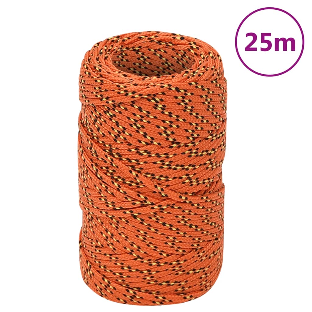 Boat Rope Orange 2 mm 25 m Polypropylene - Sid & Sam