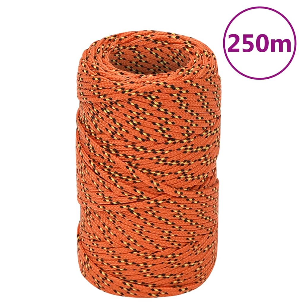 Boat Rope Orange 2 mm 250 m Polypropylene - Casper Homes