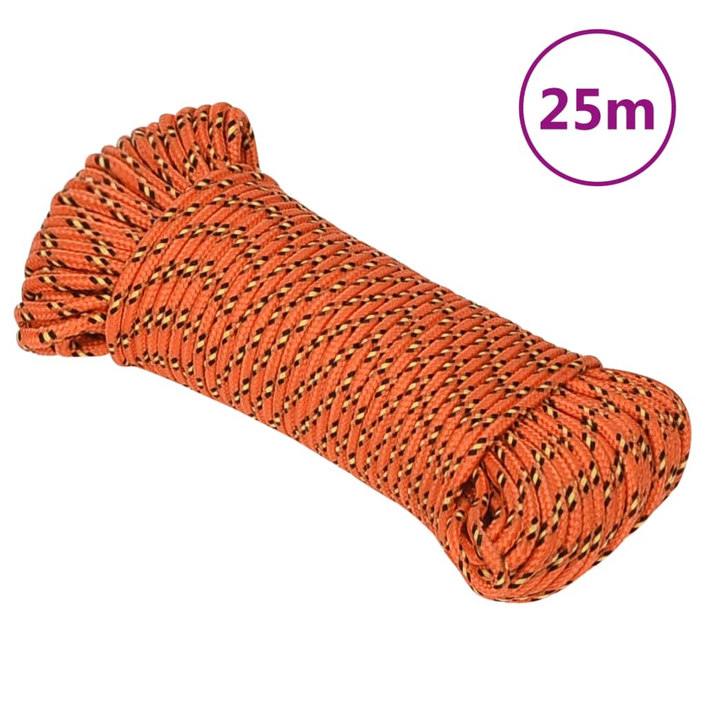 Boat Rope Orange 5 mm 25 m Polypropylene - Casper Homes