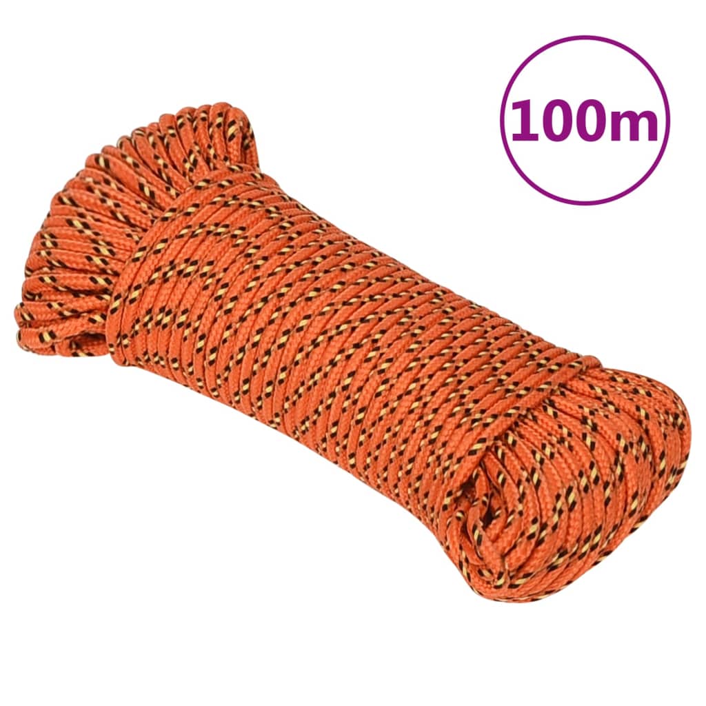 Boat Rope Orange 5 mm 100 m Polypropylene - Casper Homes
