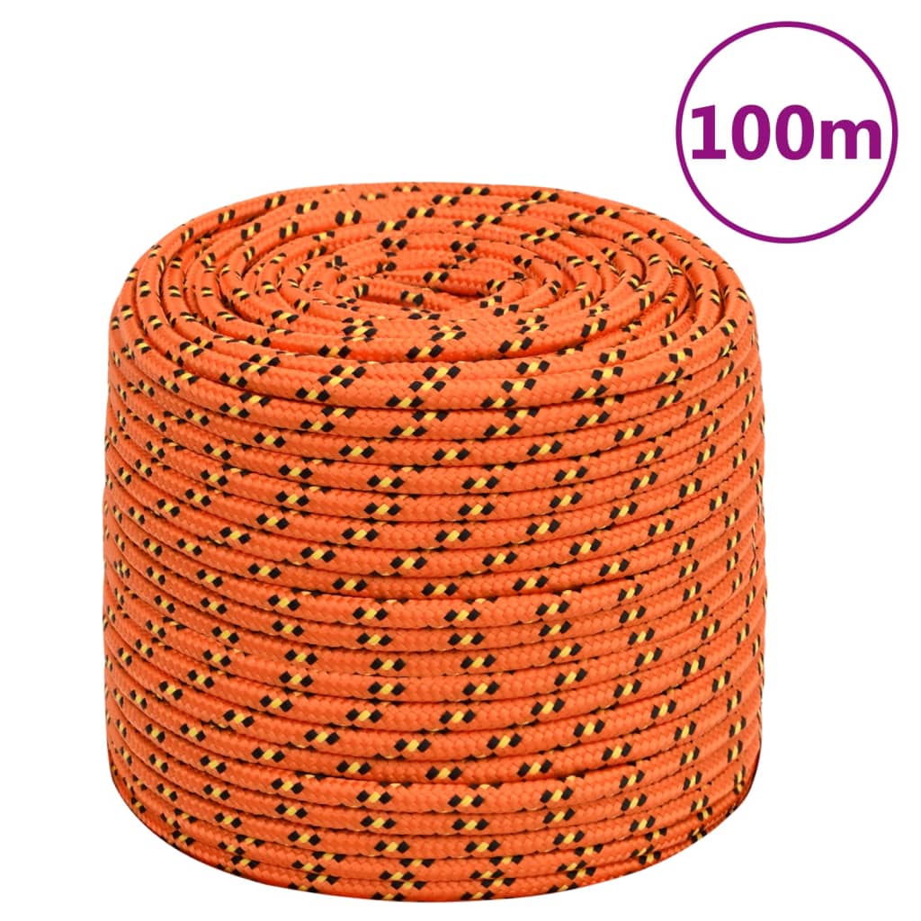 Boat Rope Orange 6 mm 100 m Polypropylene - The Home Maker