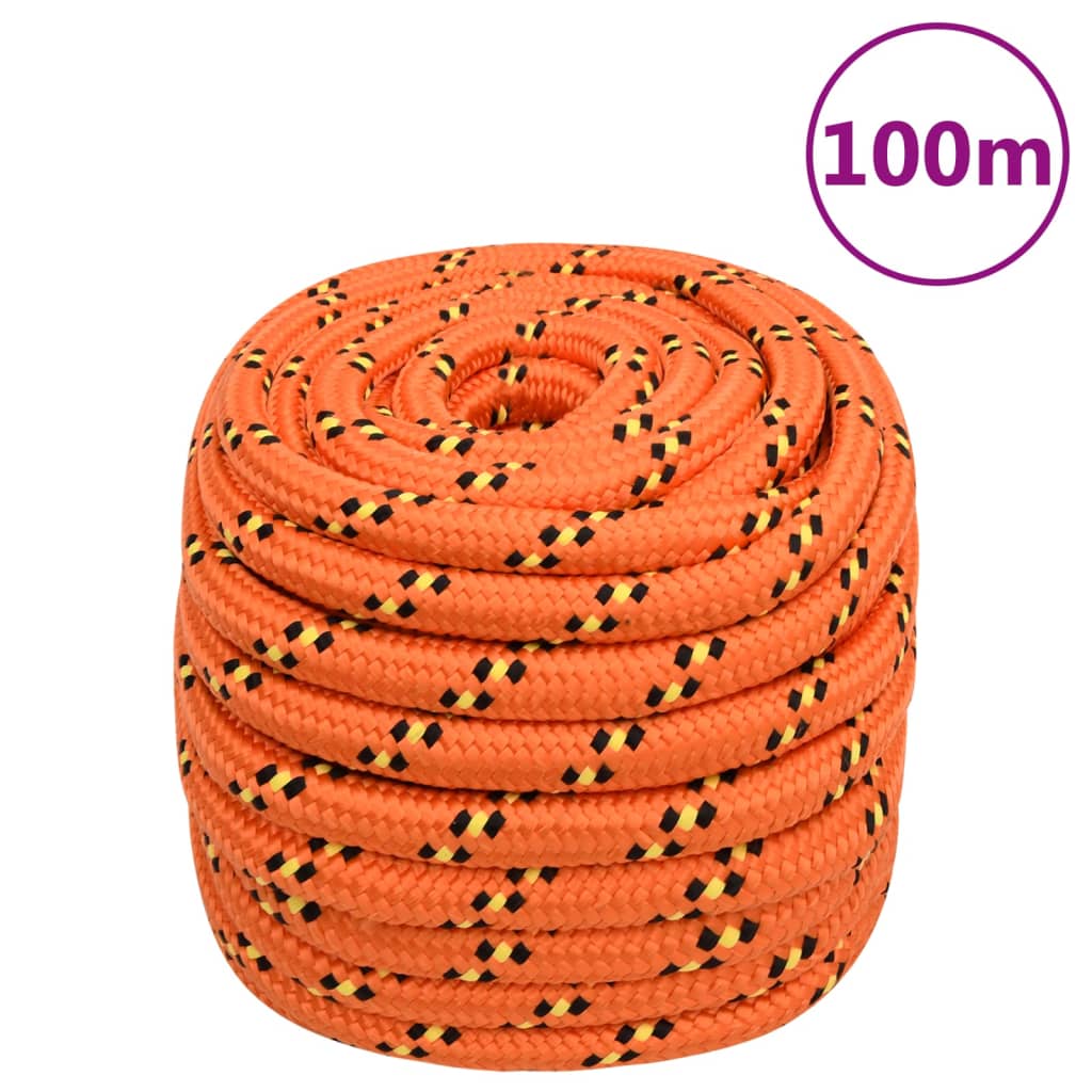 Boat Rope Orange 20 mm 100 m Polypropylene - Direct Imports