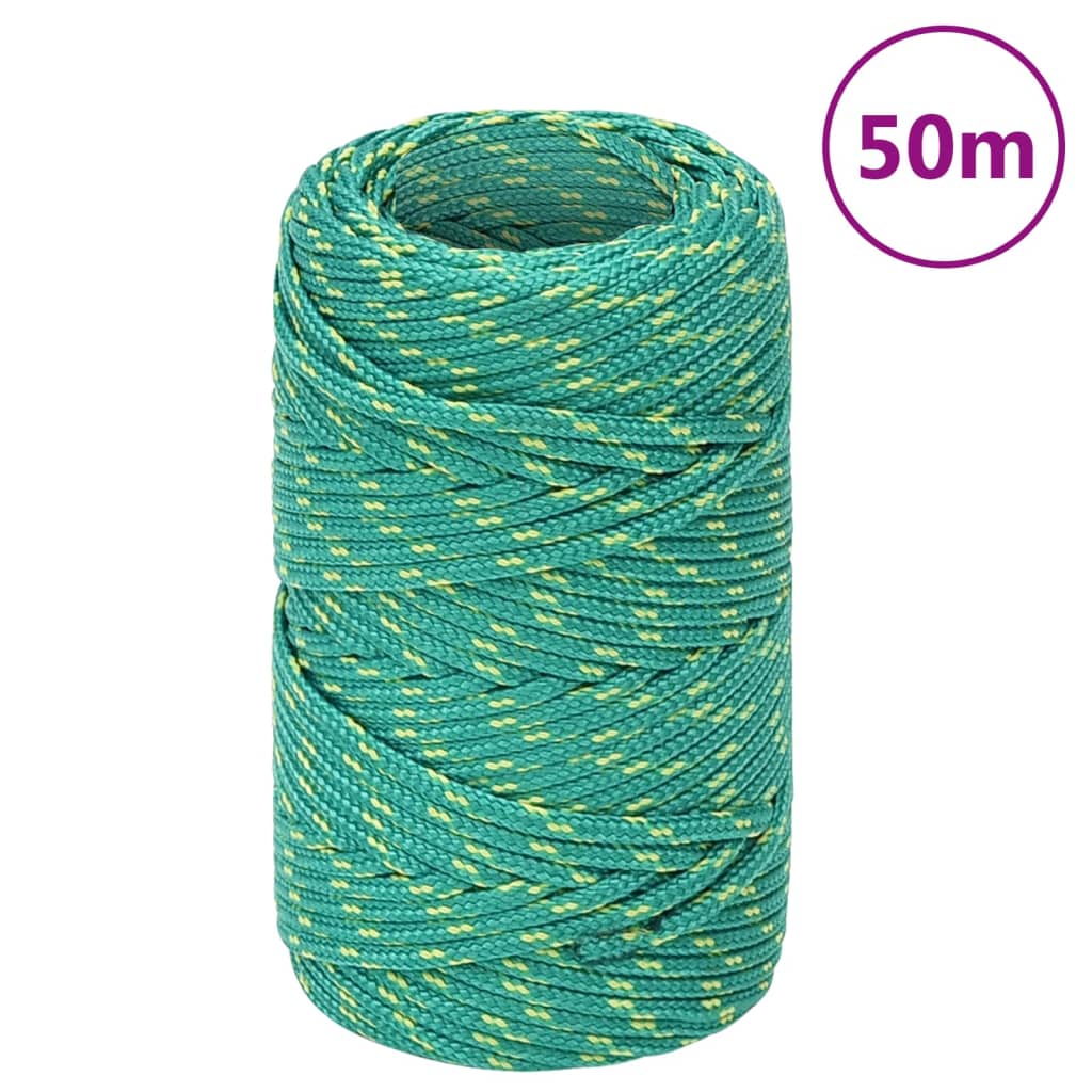 Boat Rope Green 2 mm 50 m Polypropylene - Unbeatable Bargains