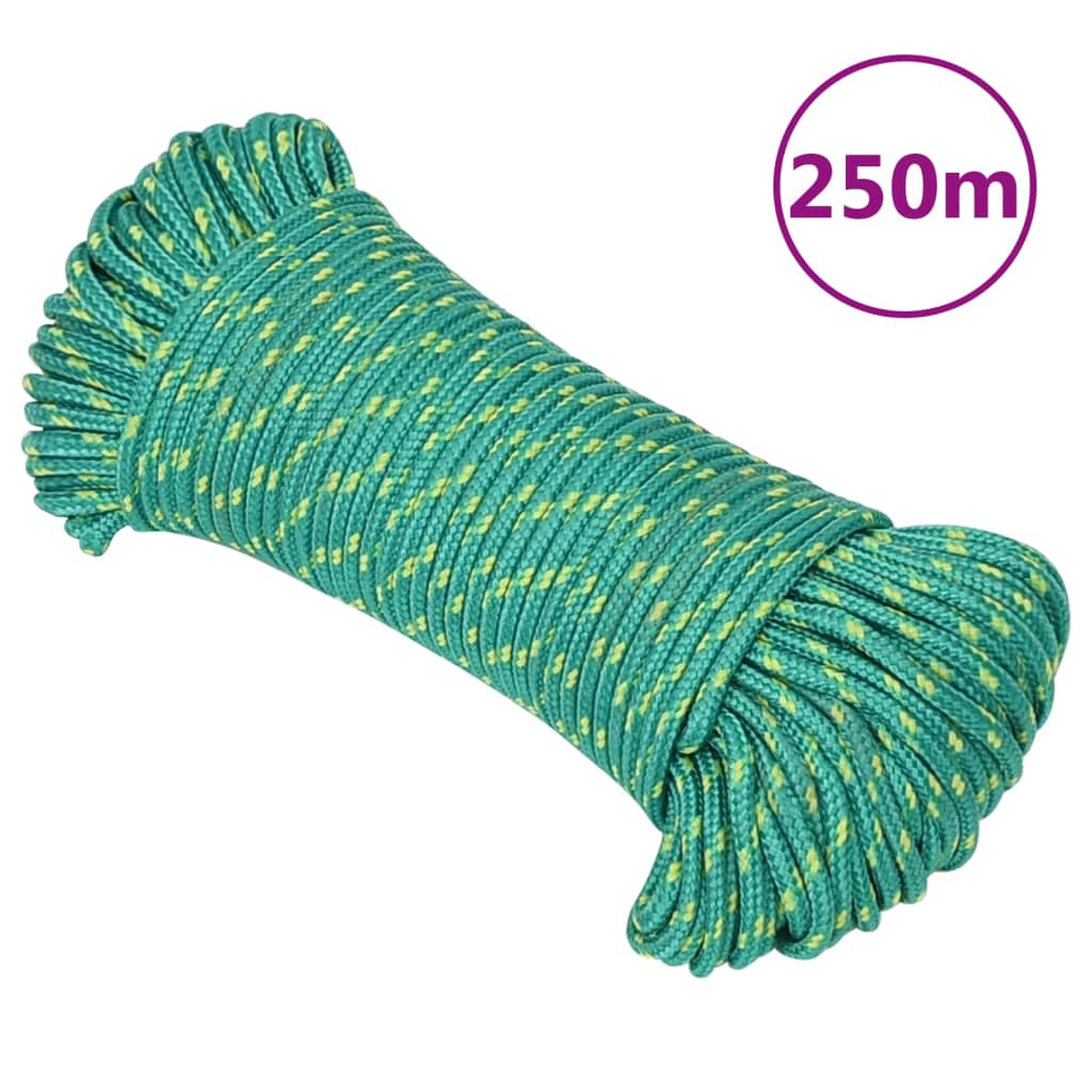 Boat Rope Green 3 mm 250 m Polypropylene - Unbeatable Bargains