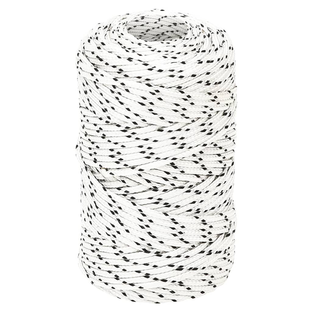 Braided Boat Rope White 2 mmx500 m Polyester - Unbeatable Bargains