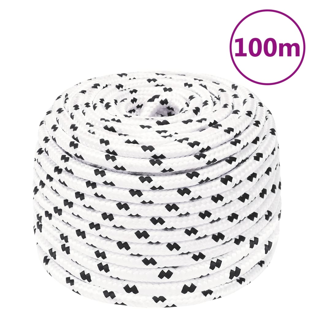 Work Rope White 10 mm 100 m Polyester - Decor Base