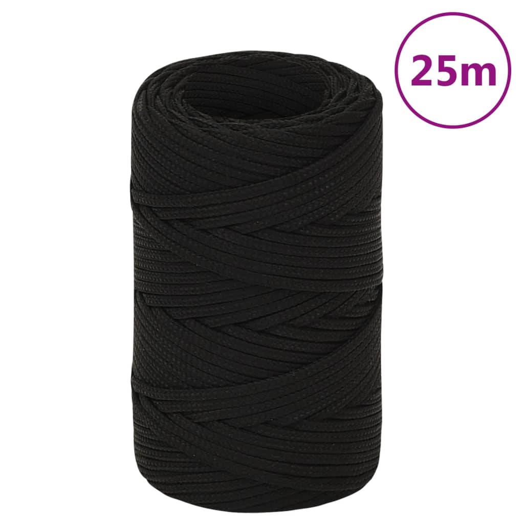 Work Rope Black 2 mm 25 m Polyester - Tyrell & Tyrell
