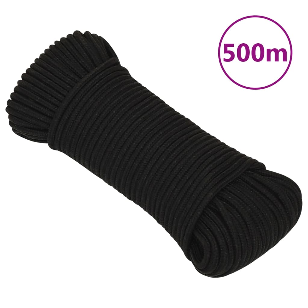 Work Rope Black 4 mm 500 m Polyester - R and M Furniture