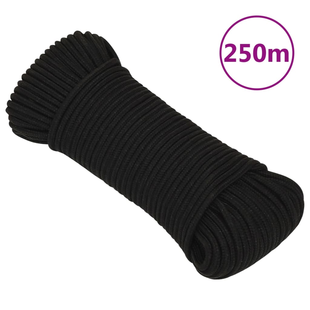 Work Rope Black 5mm 250 m Polyester - Direct Imports