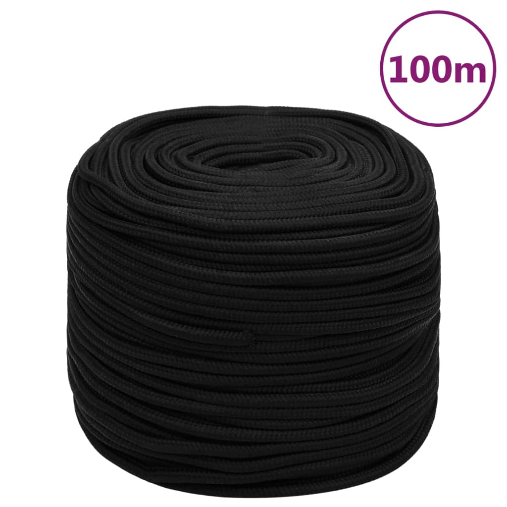Work Rope Black 10 mm 100 m Polyester - Style and Chic