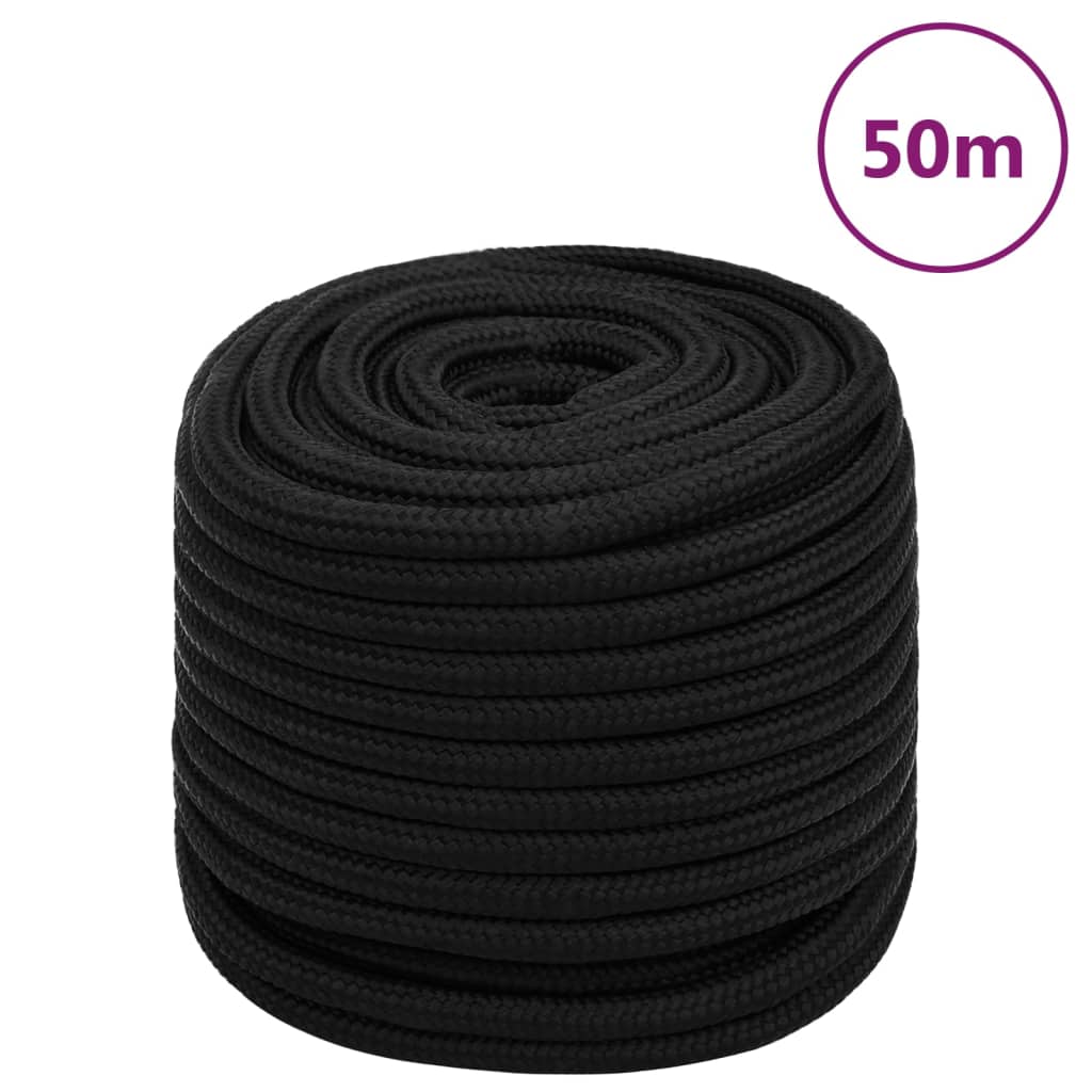 Work Rope Black 16 mm 50 m Polyester - Tyrell & Tyrell