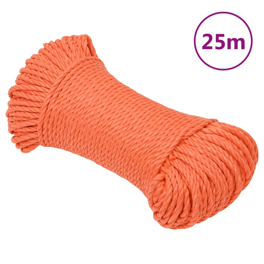 Work Rope Orange 6 mm 25 m Polypropylene - Unbeatable Bargains