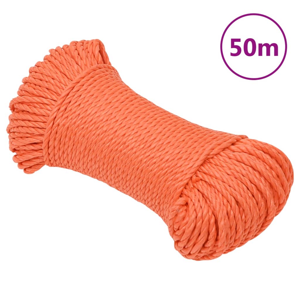 Work Rope Orange 6 mm 50 m Polypropylene - Decor Base