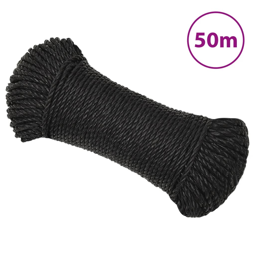 Work Rope Black 3 mm 50 m Polypropylene - Direct Imports