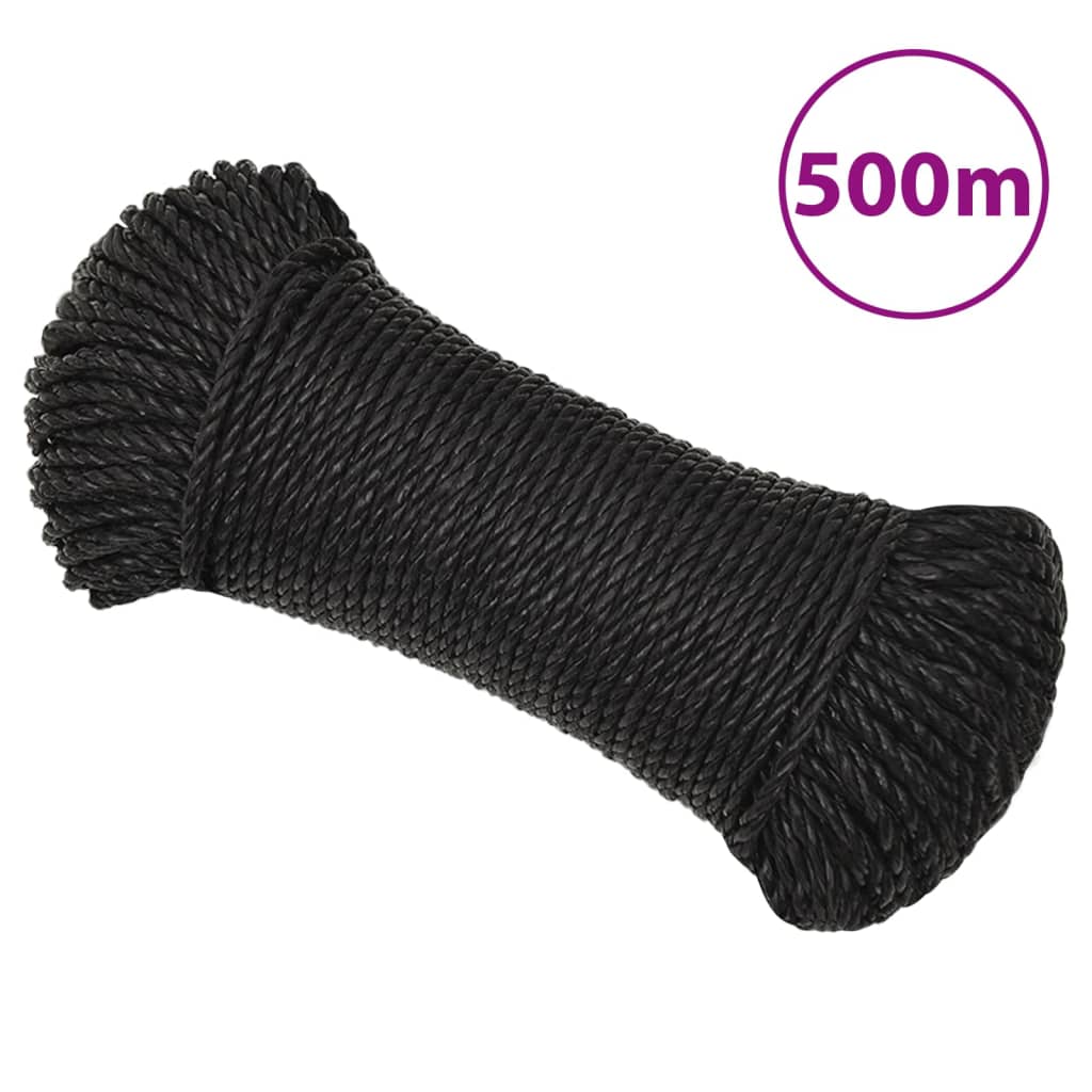Work Rope Black 3mm 500 m Polypropylene - Direct Imports