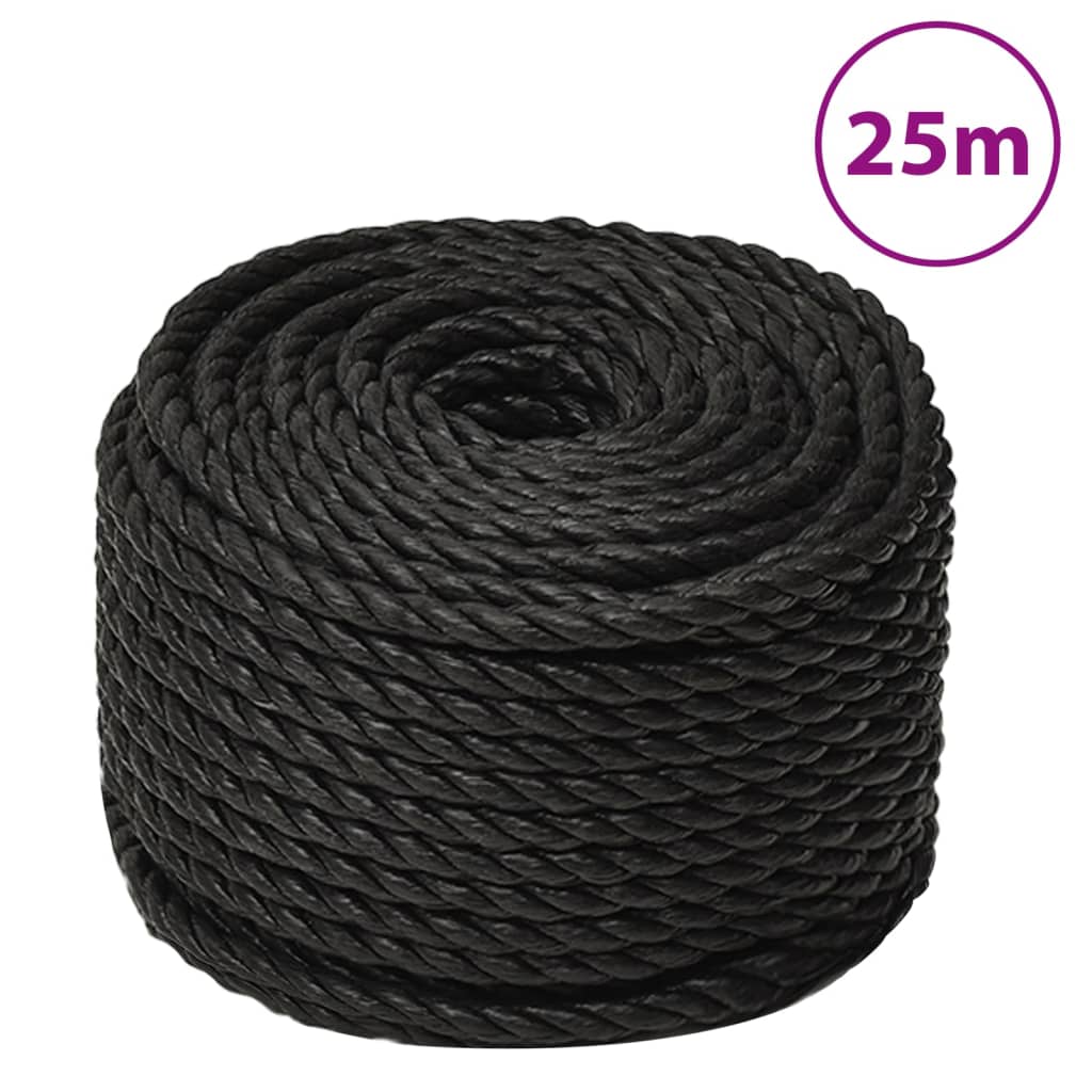 Work Rope Black 10mm 25 m Polypropylene - Merlin Deals