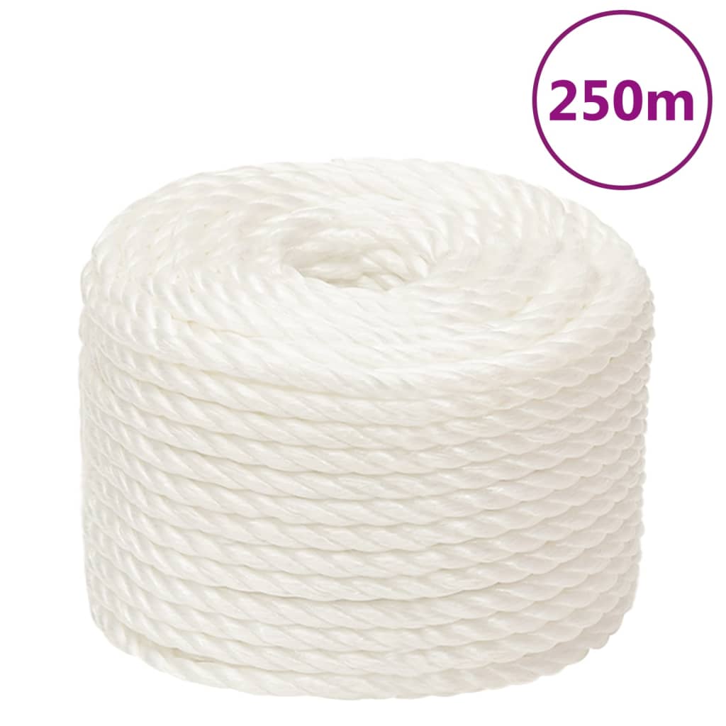 Work Rope White 12 mm 250 m Polypropylene - Unbeatable Bargains