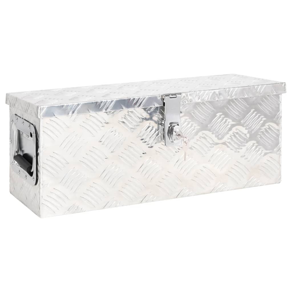 Storage Box Silver 60x23.5x23 cm Aluminium - The Home Maker