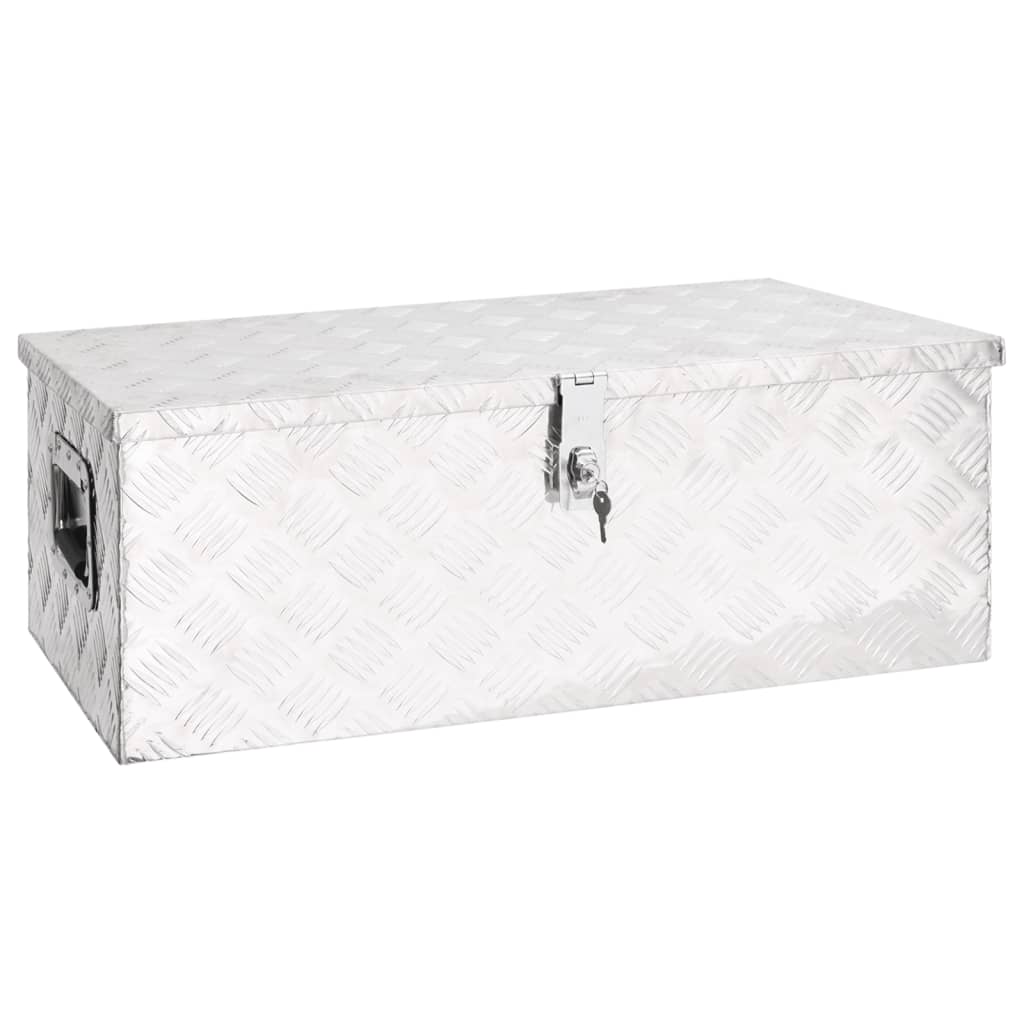 Storage Box Silver 80x39x30 cm Aluminium - Discount Dealers