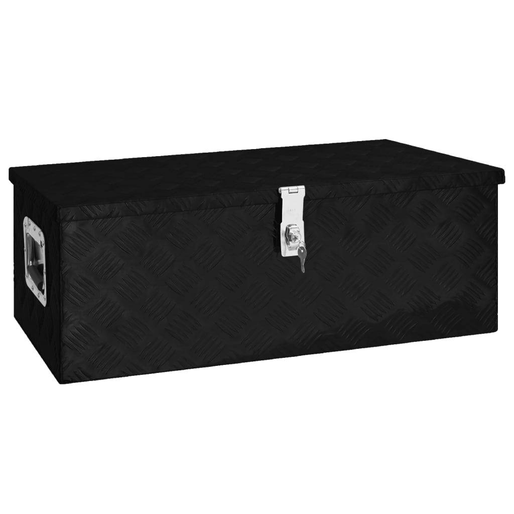 Storage Box Black 80x39x30 cm Aluminium - Millennium Furniture