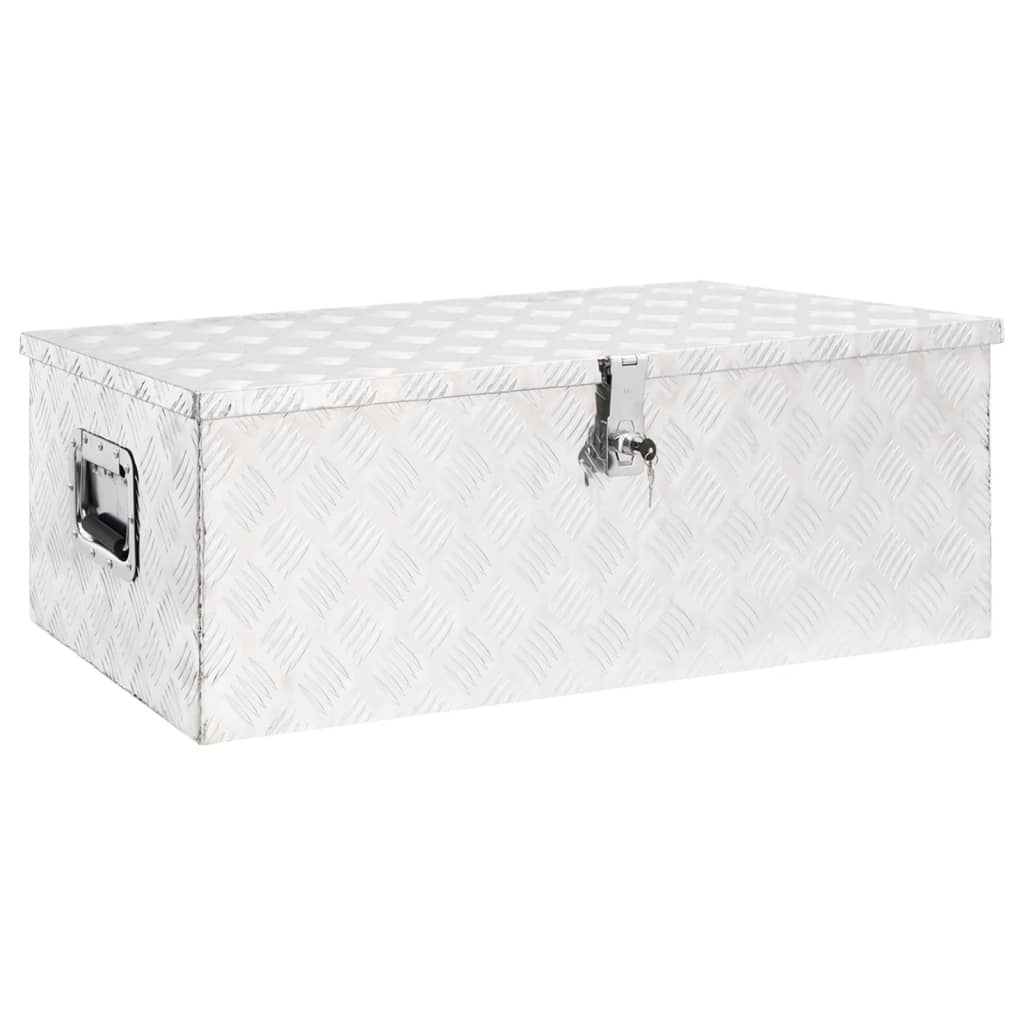 Storage Box Silver 90x47x33.5 cm Aluminium - Sid & Sam