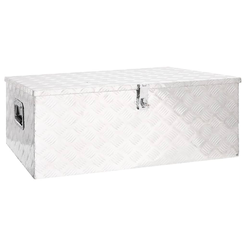 Storage Box Silver 100x55x37 cm Aluminium - Sid & Sam