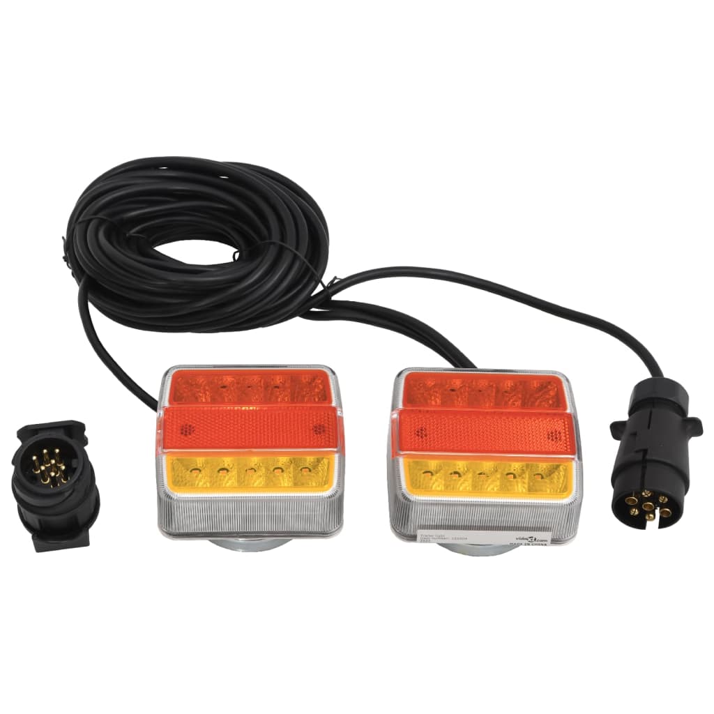 Trailer Lights 2 pcs Red 10.5x7.5x10 cm 12V LED Bulb - Unbeatable Bargains