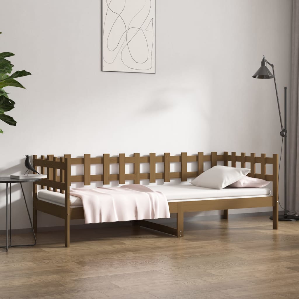 Day Bed Honey Brown 80x200 cm Solid Wood Pine - Sid & Sam