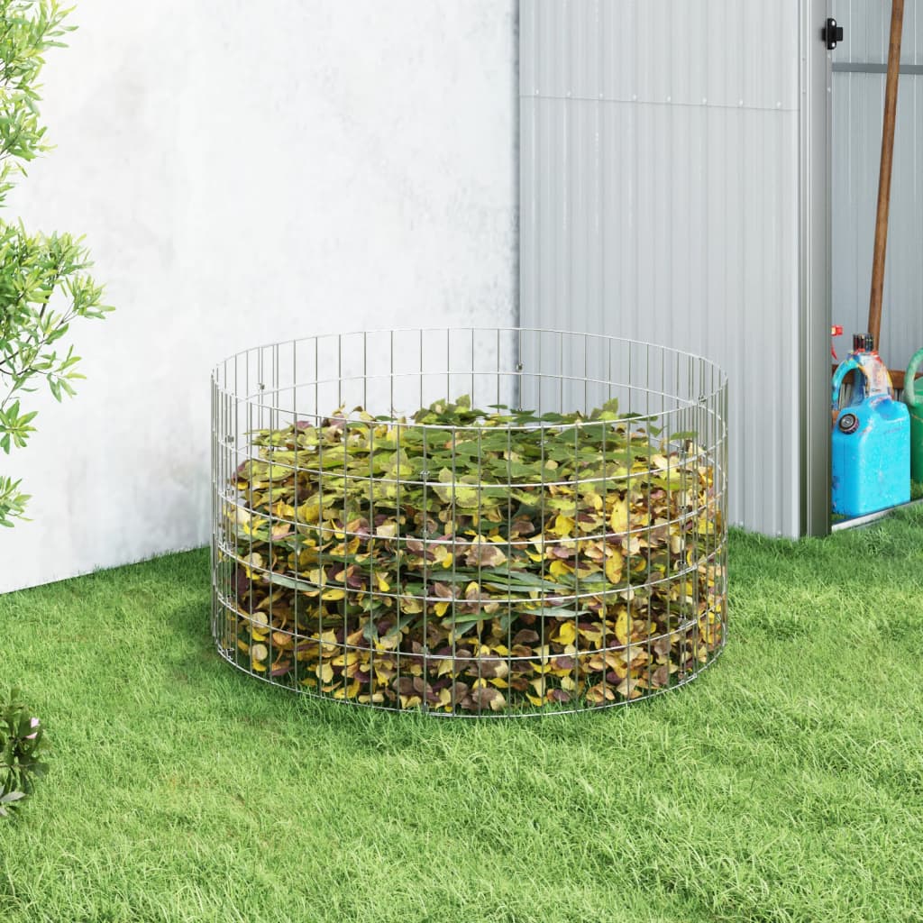 Garden Composter Ã ̃100x50 cm Galvanised Steel - Merkel Designers