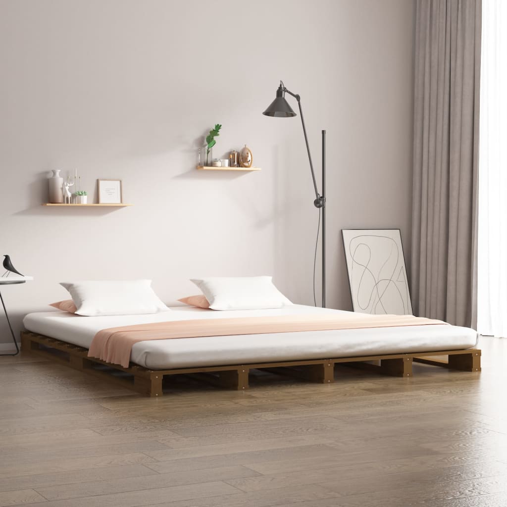 Pallet Bed Honey Brown 120x200 cm Solid Wood Pine - Sid & Sam
