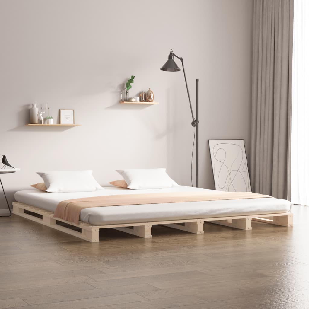 Pallet Bed 140x200 cm Solid Wood Pine - Sid & Sam