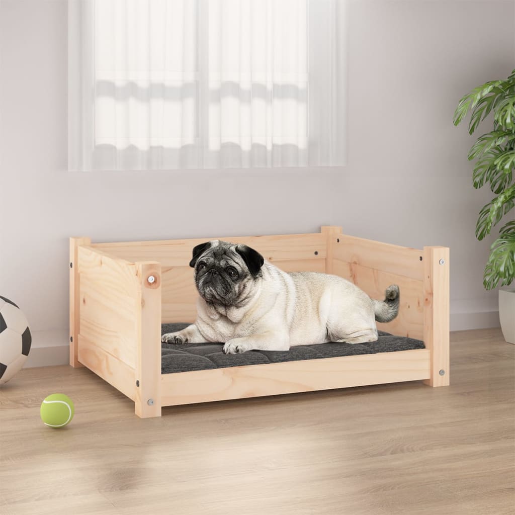 Dog Bed 65.5x50.5x28 cm Solid Pine Wood - R and M Furniture