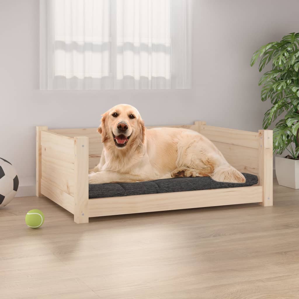 Dog Bed 75.5x55.5x28 cm Solid Pine Wood - Discount Dealers